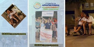 Skandal u Aranđelovcu! Pogledajte kako su lažni studenti pretvorili štand u kafanu (VIDEO)