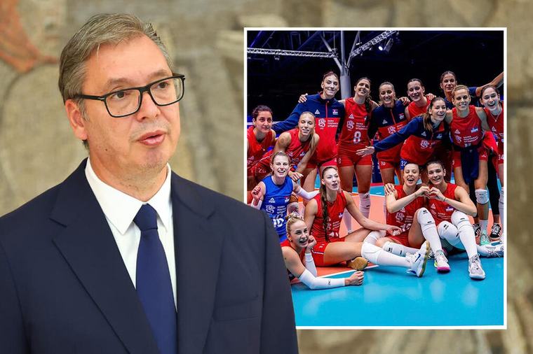 VUČIĆ ČESTITAO ODBOJKAŠICAMA MEDALJU NA EVROPSKOM Vaša borbenost i srce na terenu doneli su svima veliku radost! Znamo koliko je truda uloženo u svaki poen