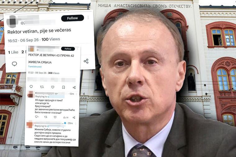 BLOKADERI SLAVE VETIRANJE REKTORA ĐOKIĆA Uklonili ga sa studentske liste, na mrežama opšte oduševljenje: "Živela Srbija, pije se večeras, gleda se vatromet"