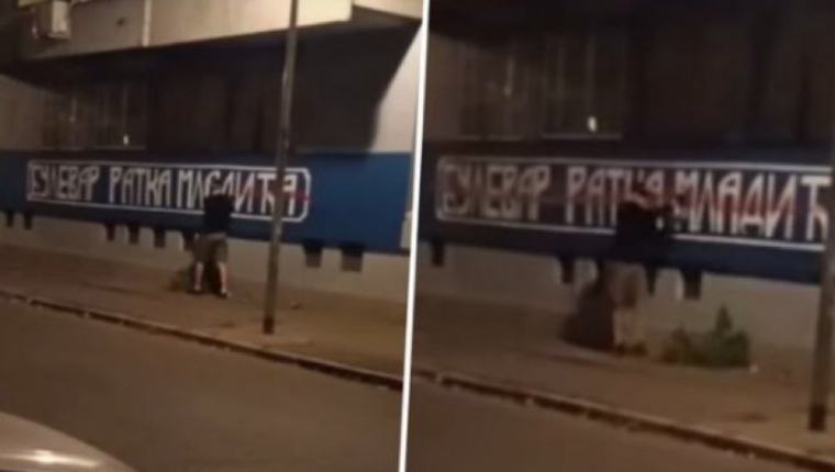"STUDENTSKA LISTA" POKAZALA KAKO SE ODNOSI PREMA SRPSKIM HEROJIMA: Uništili mural posvećen Ratku Mladiću, pa se pohvalili