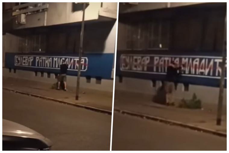 "STUDENTSKA" LISTA JOŠ JEDNOM POKAZALA STAV O GENERALU MLADIĆU: Uništen mural posvećen srpskom vojskovođi u Novom Sadu, hvale se GNUSNIM ČINOM (VIDEO)