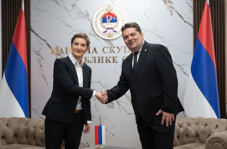 Brnabić sa Stevandićem: "Deklaracija Svesrpskog sabora utvrđuje pravce daljeg povezivanja Srbije i Srpske"