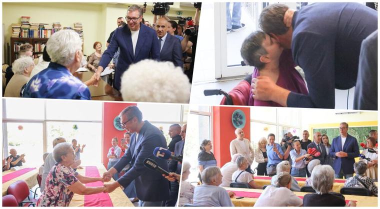 "DOBRO DOŠAO, DRAGI SINE, BLAGO NAŠE!" Penzioneri priredili sjajan doček za Vučića, on poručio: Ove marljive ruke su izgradile zemlju, vreme je da im vratimo