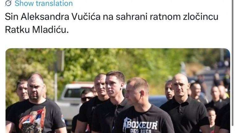 SRAMNO! Ustaški i islamistički mediji napali Danila Vučića jer je bio na sahrani generalu Mladiću