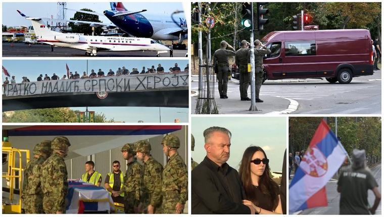 NEPREGLEDNA KOLONA, VELIČANSTVENI DOČEK ZA SRPSKOG HEROJA RATKA MLADIĆA: Slike koje će ući u istoriju (FOTO)
