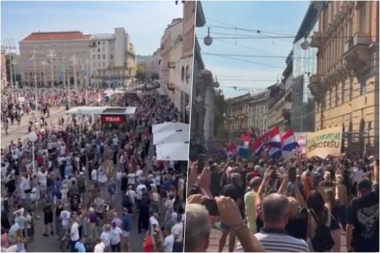 VELIKI PROTEST U ZAGREBU, STIGLO NA DESETINE HILJADA LJUDI! Vijore se zastave, pevaju pesme, pojavio se i Rade Šerbedžija! Ori se: "Odlazi, HDZ" (FOTO/VIDEO)
