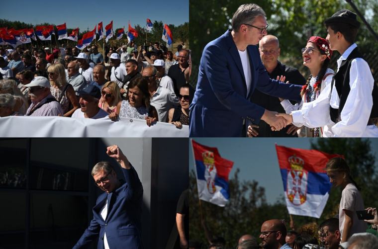 Vučić posetio Zapadnobački okrug; Obišao kompanije, najavio ulaganja; Pozdravio ga veliki broj ljudi FOTO