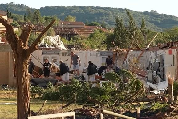 (VIDEO) RAZORNI TORNADO NOSIO SVE PRED SOBOM, IMA POVREĐENIH! Skoro 3.000 domaćinstava bez struje, totalni haos u Francuskoj: Oštećeno 100 kuća
