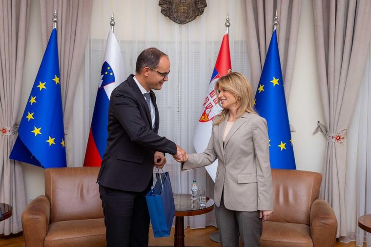 Srbija i Slovenija imaju dobre temelje za još snažniju saradnju: Ministarka Stamenkovski se sastala sa potpredsednikom Vlade Slovenije dr Anžeom Logarom